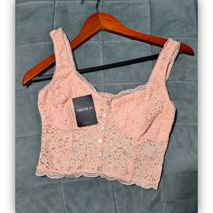 Pink Crop top forever 21